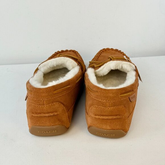Men\'s Size 10D Coach Slipper Fleece Shearling Khaki Moccasin - CC743 main image 10